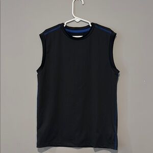 Amazon Essentials Black Solid Dri-Fit Tank Top w/ Royal Blue Accents